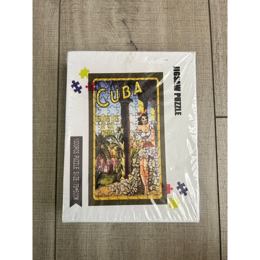 Cuba Holiday Isle of the Tropics 1000 Piece Jigsaw Puzzle Vintage Travel Poster